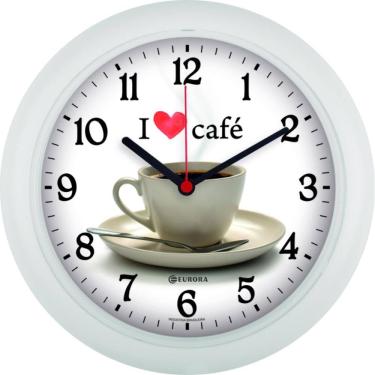 Imagem de Relógio De Parede Eurora Ref: 6586-021 Branco Xícara de Café
