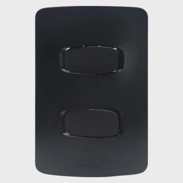 Imagem de Conjunto 2 Interruptores paralelos 10A 250V 4x2 Gracia Alumbra Preto