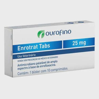 Imagem de Antimicrobiano Ouro Fino Enrotrat Tabs de 10 Comprimidos - 25 mg