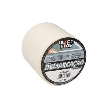 Imagem de Fita Demarcação Pvc 100mm X 30m Sinalização Cores Variedades Branca