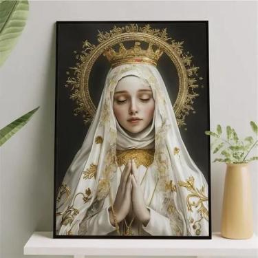 Imagem de Quadro Nossa Senhora De Fátima - Ouro 33X24Cm