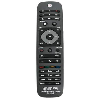Imagem de Allimity Controle remoto de substituição universal PH-19+L para Philips LCD LED Smart TV 19PFL3504D/F7 42PFL3704D/F7 50PFL5708/F7 39PFL5708/F7 42PFL7603D/F7 40PFL5708/F7 47PFL7603D/F7 47 PFL7603D/F7