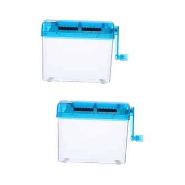 Imagem de 2 peças Triturador de arquivos acessórios domésticos pequeno triturador de papel triturador de papel para uso doméstico triturador de documentos ferramenta escola triturador de mão escritório abs