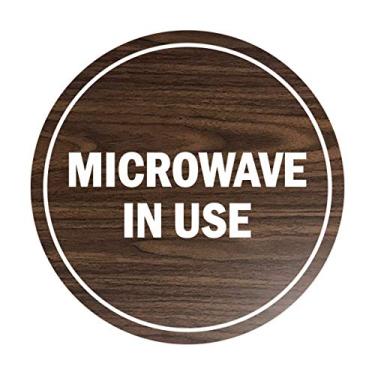 Imagem de Signs ByLITA Placa circular de micro-ondas em uso (nogueira) - pequena