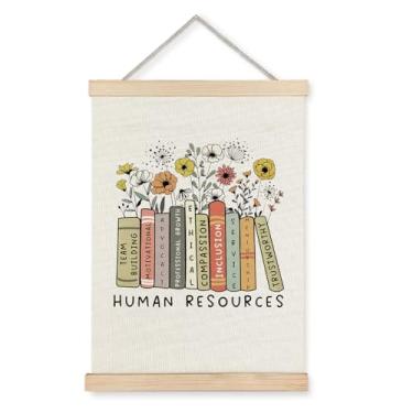 Imagem de BearCake Decoração de escritório de Recursos Humanos, Presentes de Recursos Humanos para Mulheres, Futuro Gerente de RH Presentes de Formatura, 30,5 x 40,6 cm emoldurado