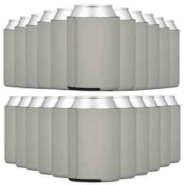 Imagem de TahoeBay Resfriadores De Latas Neoprene Em Branco Para Sublimação (Pacote Com 50), Isolador 12 Oz Branco, Capa Cerveja Refrigerantes, Bebidas Geladas Isoladas, Garrafas - Htv, Lembrancinhas Festa Pe