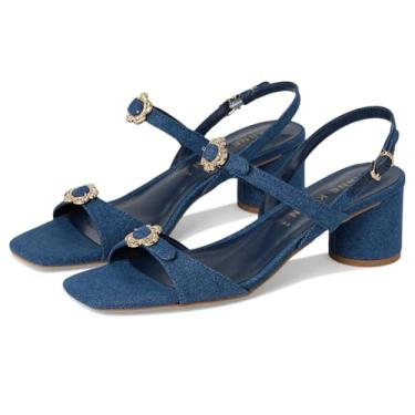 Imagem de Anne Klein Sandália feminina de salto Felipa, Jeans, 37