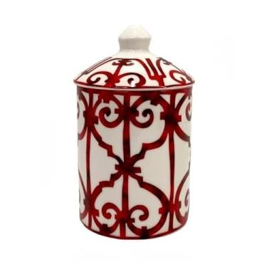 Imagem de AlphaDesignLuxe Castiçal italiano feito à mão – Vaso de arte moderna com design de rosto feminino, elegante pote de aromaterapia para decoração de mesa (gaiola vermelha)