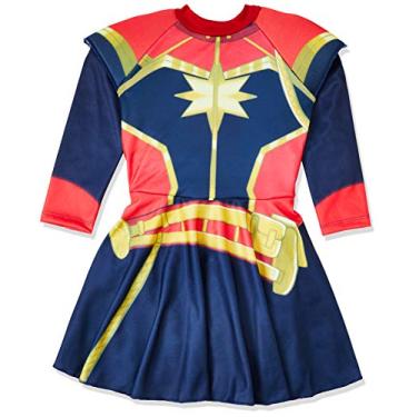 Imagem de Fantasia Capita Marvel Classica M - Pacote Com 01 Un Regina Colorida Médio