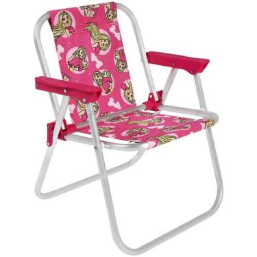 Imagem de Cadeira Infantil em Alumínio Barbie Rosa Bel, Único