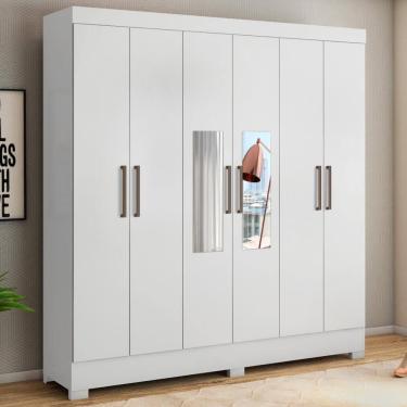 Imagem de Guarda Roupa Casal 6 Portas Com Espelho e 3 Gavetas York