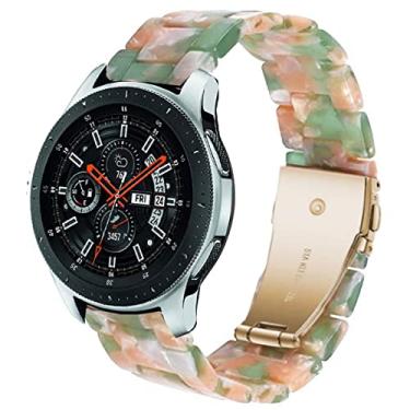 Imagem de SPINYE Pulseira de substituição compatível com Galaxy Watch de 46 mm, resina colorida de 22 mm com fivela de metal para Samsung Gear S3 Frontier/Classic/Huawei Watch GT2 de 46 mm, feminino e masculino