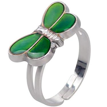 Imagem de Jude Jewelers Anel ajustável que muda de humor em mármore místico inspirador, Metal