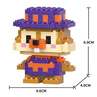 Imagem de Brinquedo Blocos de Montar Infantil Brinquedo Educativo Animais De Bri