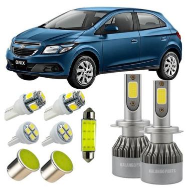 Imagem de Kit Led Farol Milha H27 GM Onix 13/18 Teto Placa Ré Farolete