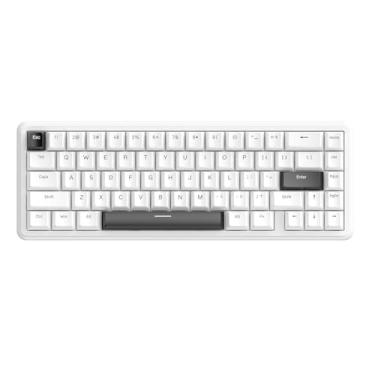 Imagem de ATTACK SHARK X65 HE Wired Rapid Trigger Magnetic Switch 65% Teclado mecânico para jogos,efeito Hall,RGB Hot Swap montado na parte superior,atuação ajustável,8KHZ para Win/Mac (Branco)