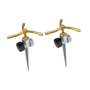 Imagem de Generic 2 peças de aspersores de jardim de 3 braços, de aspersão de gramado, rotação de 360 ​​graus, aspersor para irrigação de jardins, cobertura de