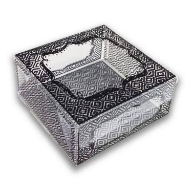 Imagem de 10 Caixas Para 9 Brigadeiros Com Berço, Preto, Em Acetato