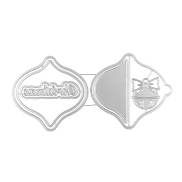 Imagem de Briartw Matrizes de corte de sino de Natal para fazer cartões coqueteleiras e artesanato pop-up 3D - compatível com blocos de papel de favo de mel, artesanato em papel, perfeito para scrapbooking