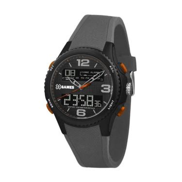 Imagem de Relógio X-Games AnaDig Silicone Cinza Prova D`agua 100m