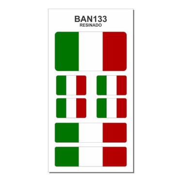 Imagem de Bandeira Da Italia - Adesivo Resinado Cartela - Resitank
