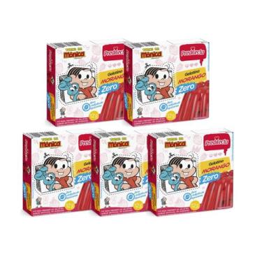 Imagem de Kit Gelatina Zero Açúcar Morango Predilecta - 5 Unidades 12g
