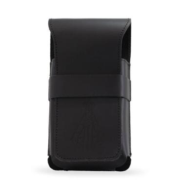 Imagem de Bainha Nossa Senhora Porta Celular Rústica 100% Couro Country Presa No