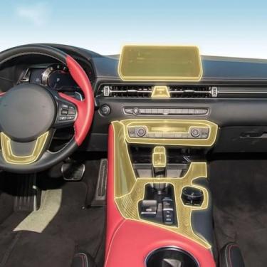Imagem de LAVIYE Consola de película de proteção de pintura PPF interior de carro transparente TPU filme, para Toyota Supra GR 2020-2024