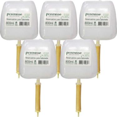 Imagem de KIT COM 5 RESERVATORIO 800ml PREMISSE PARA SABONETEIRA PORTA SABONETE