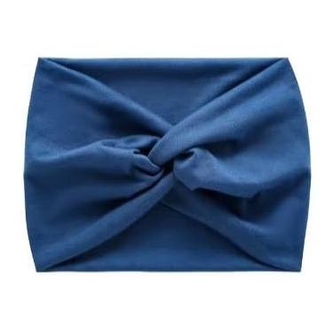 Imagem de Turbante Head Faixa Tiara Testeira Fita Laço Headband Cabelo Moda Acessório Feminino Confortável Top (Azul Royal,2)