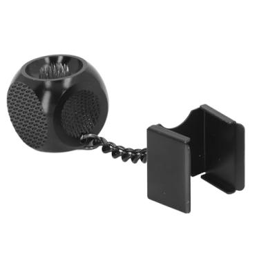 Imagem de Liga de alumínio do suporte da caixa de giz de bilhar 2 em 1 piscina Tip Picker e Ferramenta de armazenamento de giz para jogadores de sinuca e bilhar (Preto)