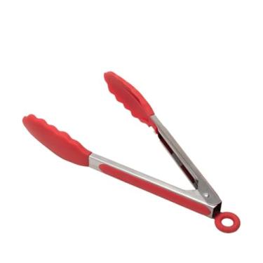 Imagem de Pegador de Silicone e Aço Inox para Cozinha, Utensílio para Saladas e Carnes, Tamanho Grande