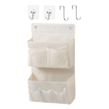 Imagem de Someteth Organizador de pendurar na parede – organizador de porta e organizador traseiro para dormitório, banheiro, quarto, cozinha, berçário, economia de espaço (branco, 1 pacote)