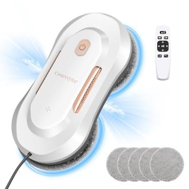 Imagem de CHOVERY CL3 Robô limpador de janela com spray de água duplo automático e com controle remoto, com potência de 3000Pa, limpador de vidro com sucção para superfícies verticais, vidros, portas