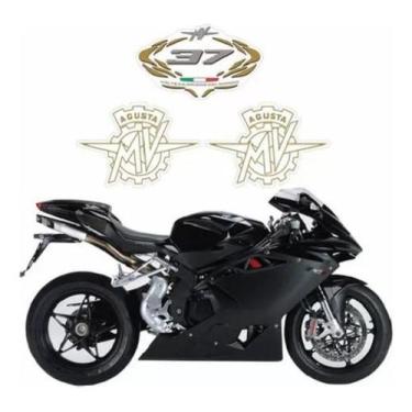 Imagem de Kit Adesivos 3D Compatível Tanque Logo Mv Agusta F4 Agrs12 - Spts