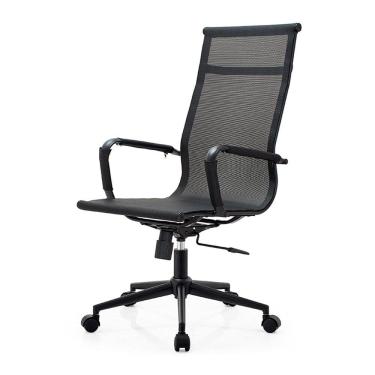 Imagem de Cadeira de Escritório Eames Dark Esteirinha Alta Tela - Preta