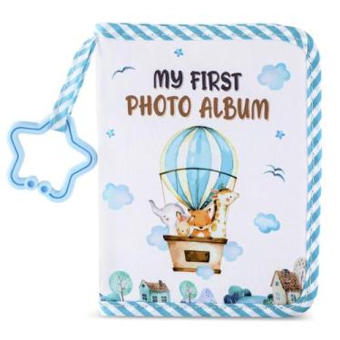 Imagem de Primeiro álbum de família do bebê ZOIIWA Adventure Land Blue 18x14cm