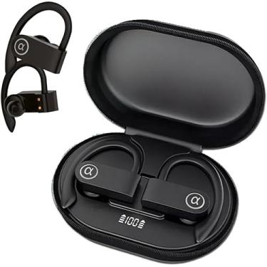 Imagem de Fone de Ouvido Bluetooth Esportivo 5.4 Sem Fio IPX5 À Prova D'água Com Microfone LED Display 45 Horas de Bateria Ideal Para Corridas, Atividades Físicas, Videogame, IPhone e Android
