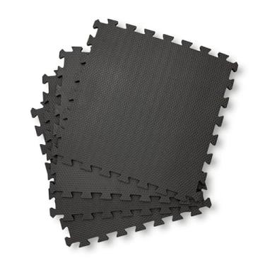 Imagem de Kit 6 Tatame Tapete Eva Emborrachado Linha Premium 50x50 10mm (Preto)