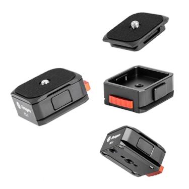 Imagem de Fotopro Conjunto de placas de liberação rápida, kit universal de configuração rápida de parafuso de 1/10.2 cm para tripé de câmera, gimbal portátil, estabilizador de cabeça esférica, monopé, controle