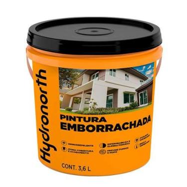 Imagem de Pintura Emborrachada Branco Fosco 3,6 Galão Impermeabilizante e Protet