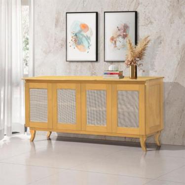 Imagem de Buffet Aparador Tela 4p Madeira Maciça Deltan - Imbuia - ATRAENTE MOVE