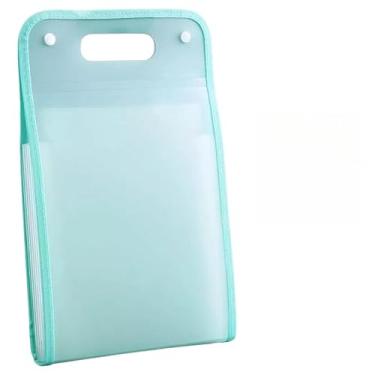 Imagem de Pasta de Arquivo A4 Organizadora de Material Escolar Arquivos Sanfonada(VERDE)