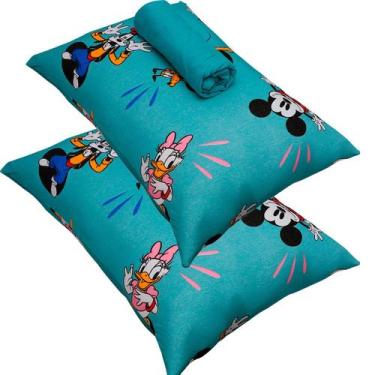 Imagem de Jogo de Cama Portallar Casal Malha 100% Algodão Disney Mickey Feliz 3 