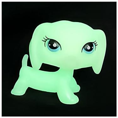 Imagem de Brinquedo coyike Lps Dachshund Luminous com base, 3 peças para presente infantil