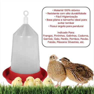 Imagem de Kit c / 6 un. Bebedouro Pintinho Frango Granja Galinha 750ml - Agropet