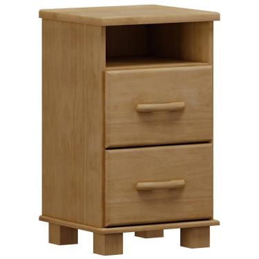 Imagem de Mesa De Cabeceira 2 Gavetas Madeira Maciça Zahav F06 Freijó - Lyam Decor