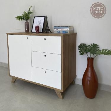 Imagem de Bancada 3 Gavetas Carbonia Olmo Branco