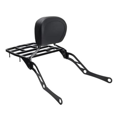 Imagem de FIASRAC Encosto de passageiros destacável Sissy Bar com suporte de bagagem compatível com Can-Am Spyder F3 F3-S F3-T 2015-2025 (preto brilhante)