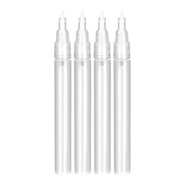 Imagem de FULIBAO Marcadores de tinta acrílica vazios recarregáveis de 0,5 mm, pontas extrafinas, canetas de tinta permanente vazias transparentes para grafite, aquarela, cola, líquido, tinta marcadora, arte